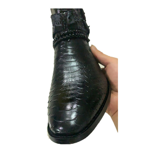 Serpentine Pointed Flower Chelsea Boots — Men&