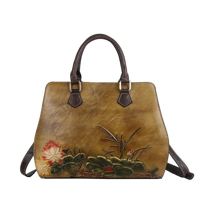 ShopBAM — Cowhide Leather Handbag — Women's