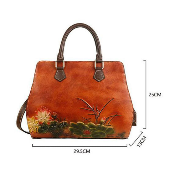 Cowhide Leather Handbag — Women&