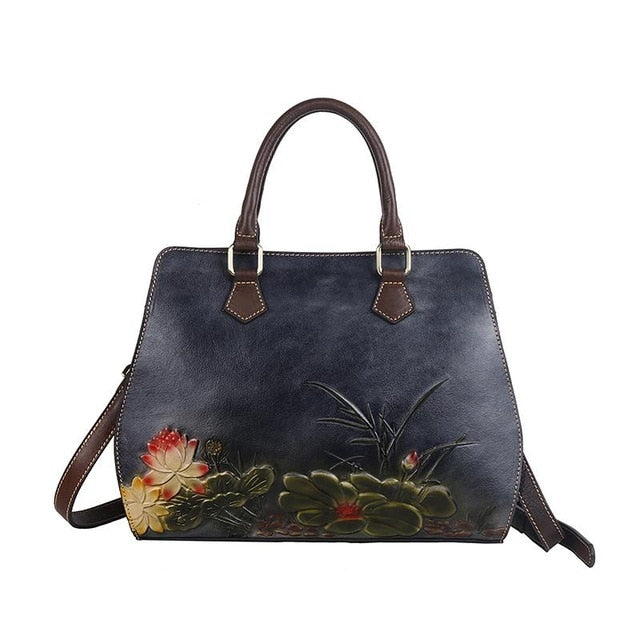 Cowhide Leather Handbag — Women&