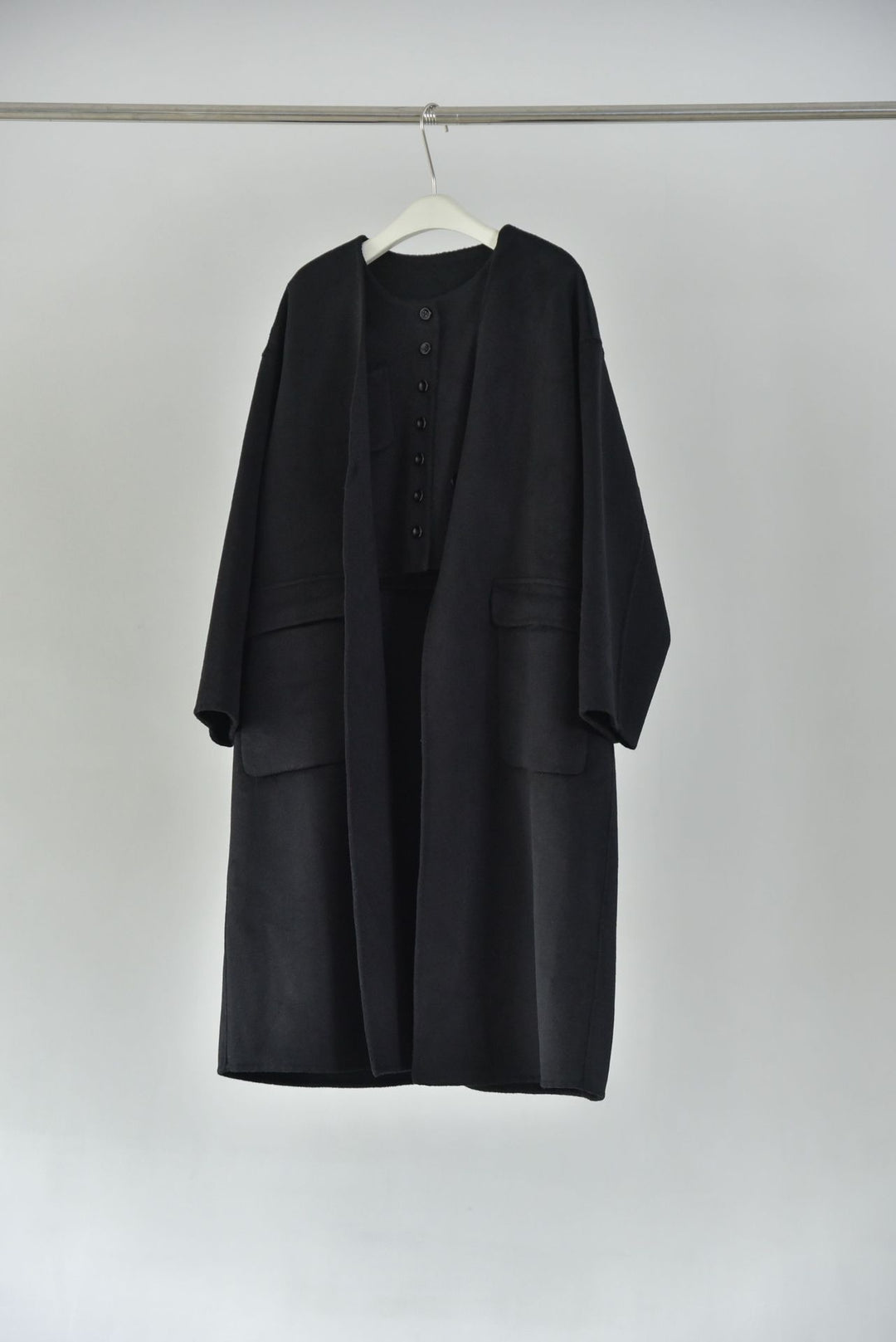 Double-Faced Wool Cardigan Coat &amp; Vest