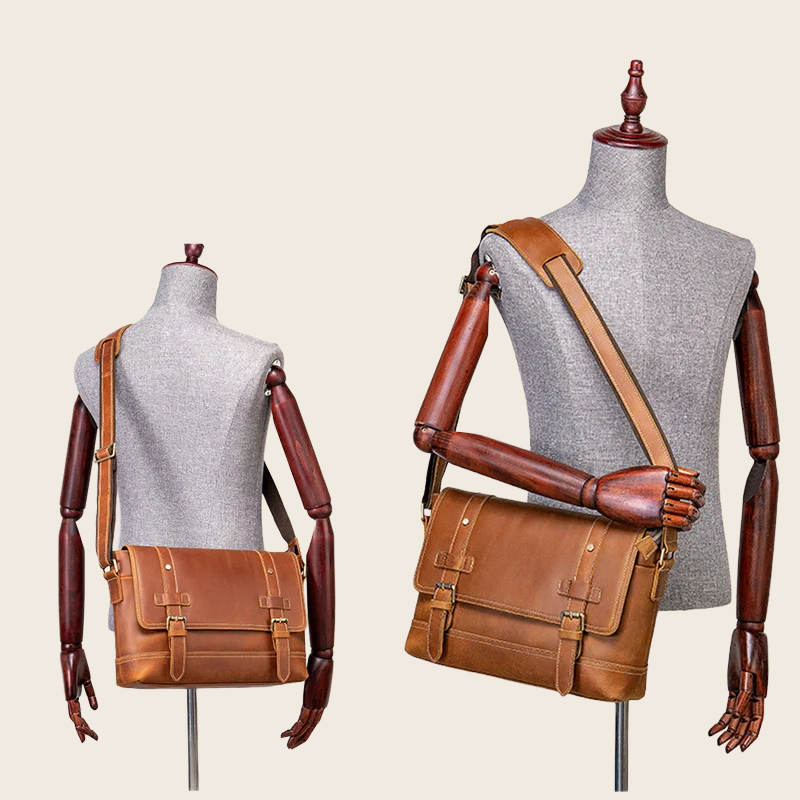 Leather Travel Bag - Men's, enhanced product photo