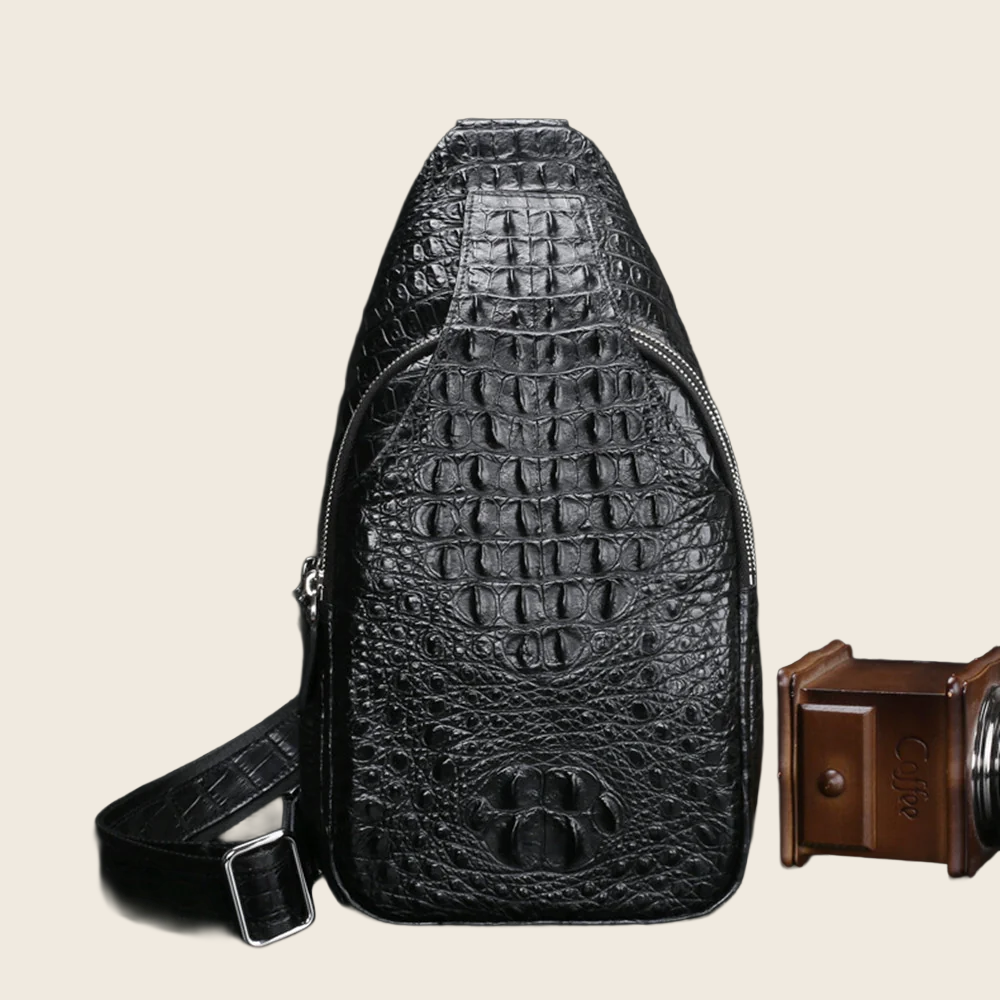 Leather Chest Bag - Men's, enhanced product photo