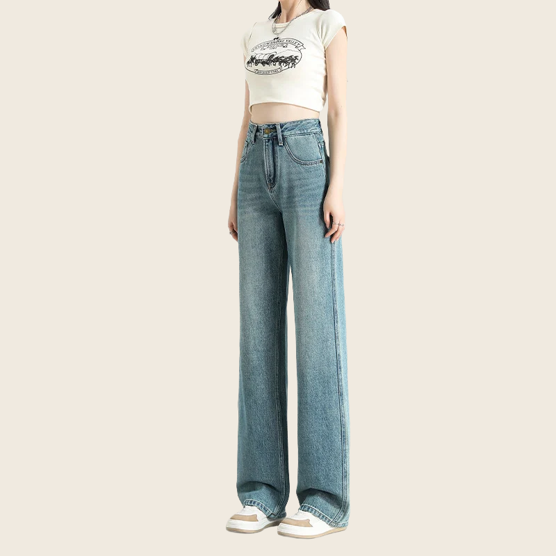 Narrow Wide-Leg Jeans - Women's, enhanced product photo