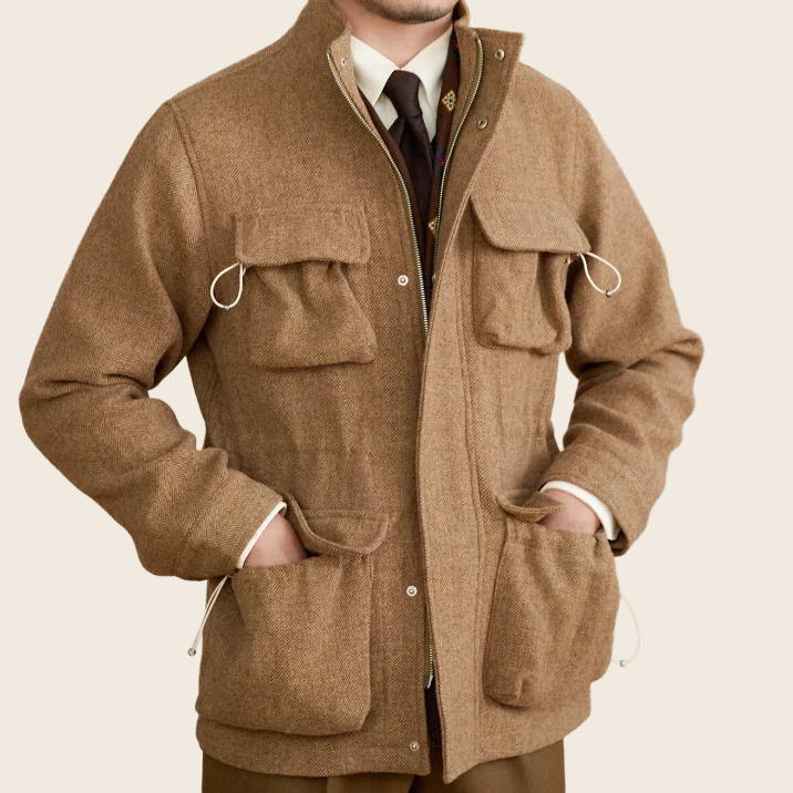 Wool Coat - Stand Collar, Heavyweight, enhanced product photo