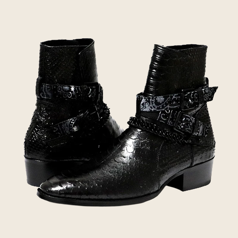 Pointed Toe Chelsea Boots - Men's, enhanced product photo