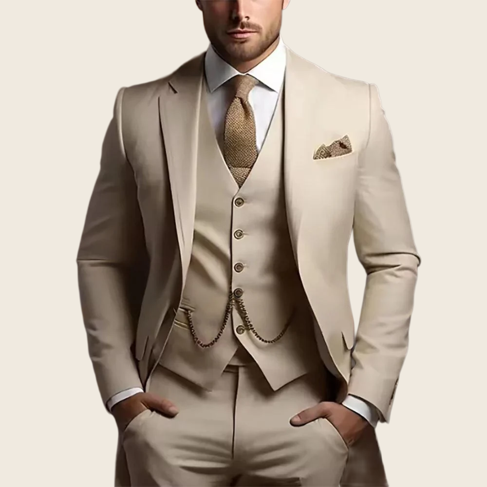 Gentleman Three-Piece Suit, enhanced product photo