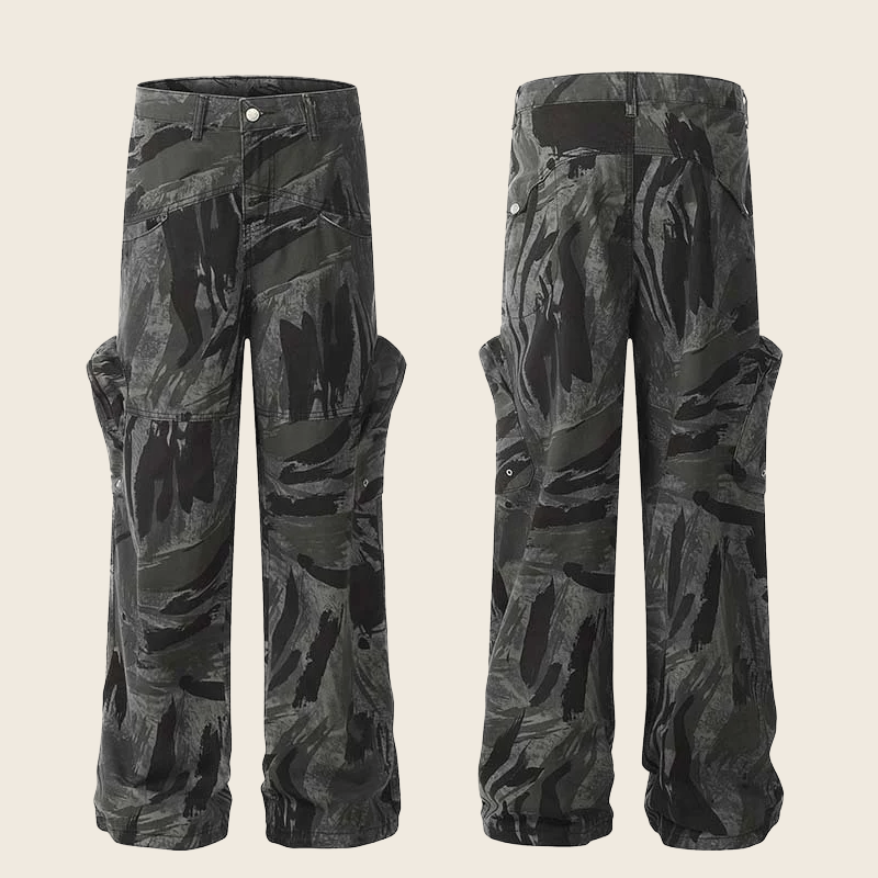 Graffiti Camo Straight Jeans - Women's, enhanced product photo