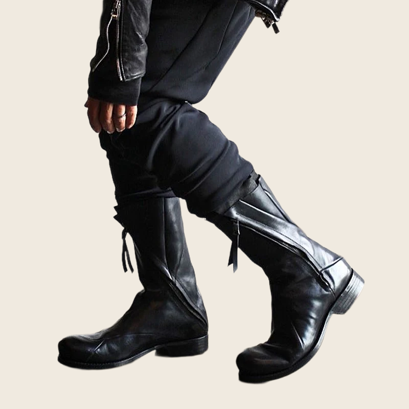 Deconstructed Leather Boots - Men's, enhanced product photo