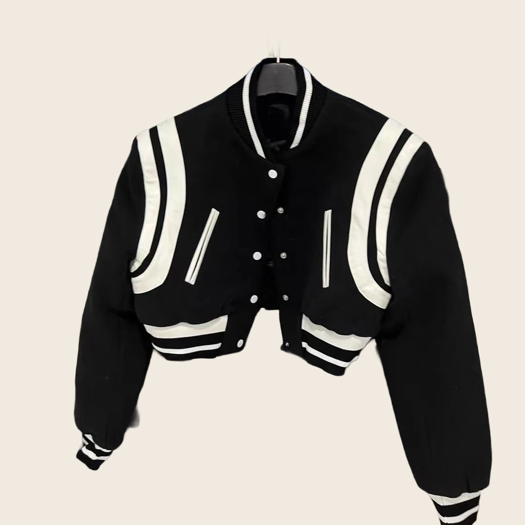 Cotton Bomber Baseball Jacket - Women's, enhanced product photo