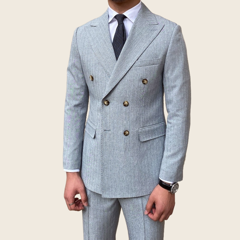 Italian Naples Gun Collar Suit - Men's, enhanced product photo