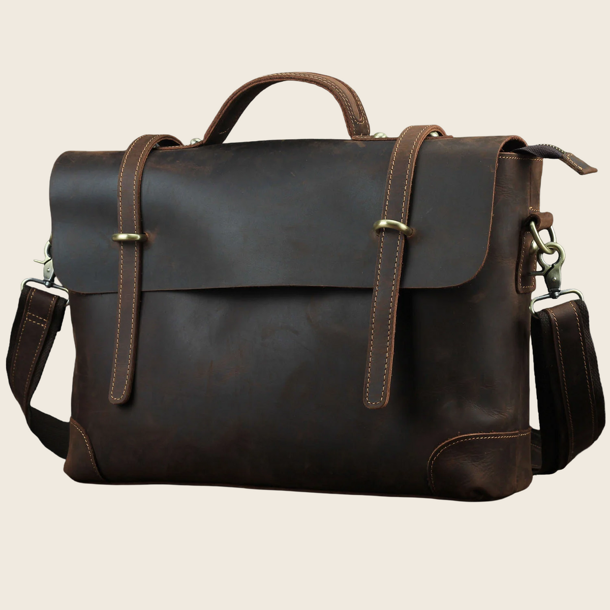 Embossed Laptop Messenger Bag, enhanced product photo