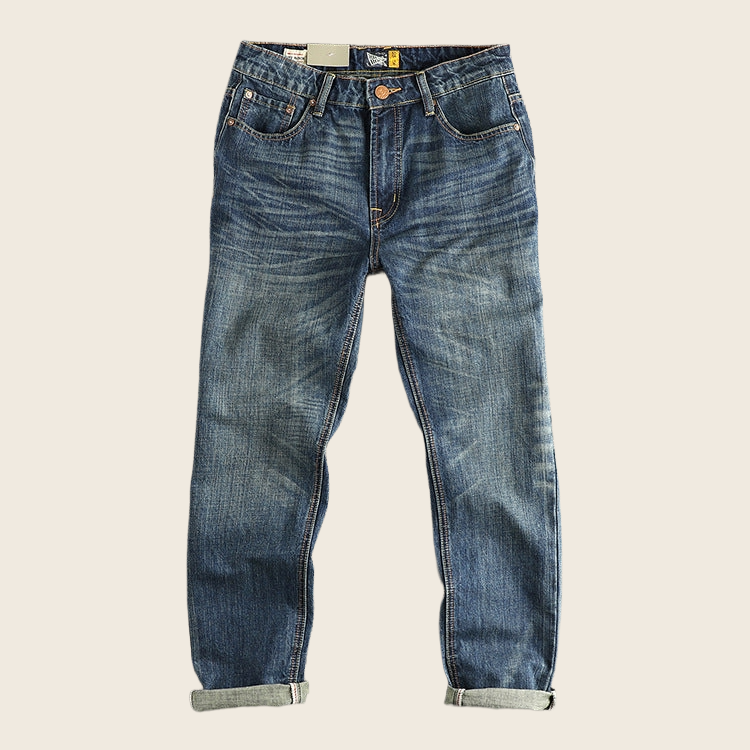 Knife-Cut Ripped Splash Ink Denim - Storm Grey, enhanced product photo
