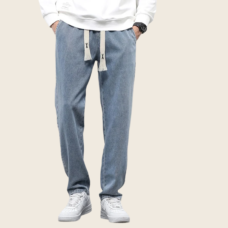 Summer Loose Wide-Leg Jeans - Men's, enhanced product photo