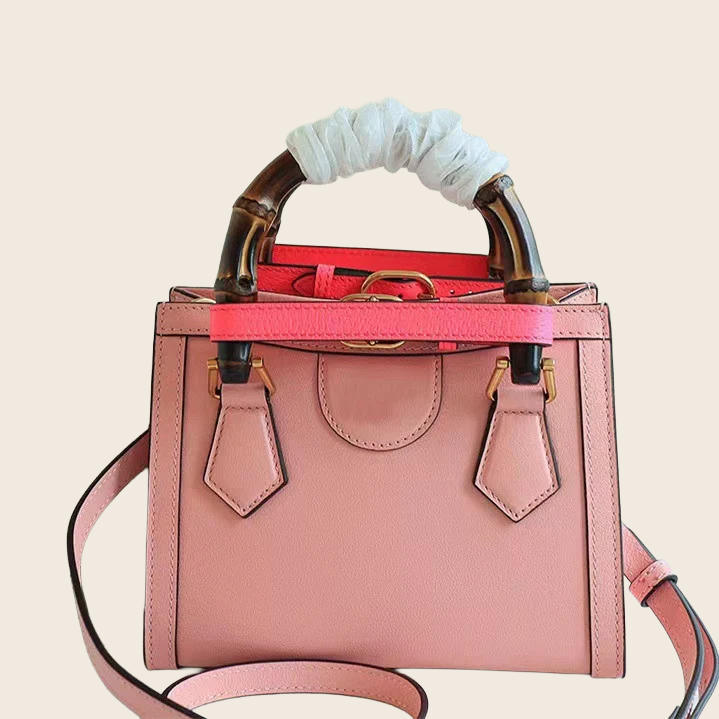 Bamboo Handle Shoulder Bag - Women's, enhanced product photo
