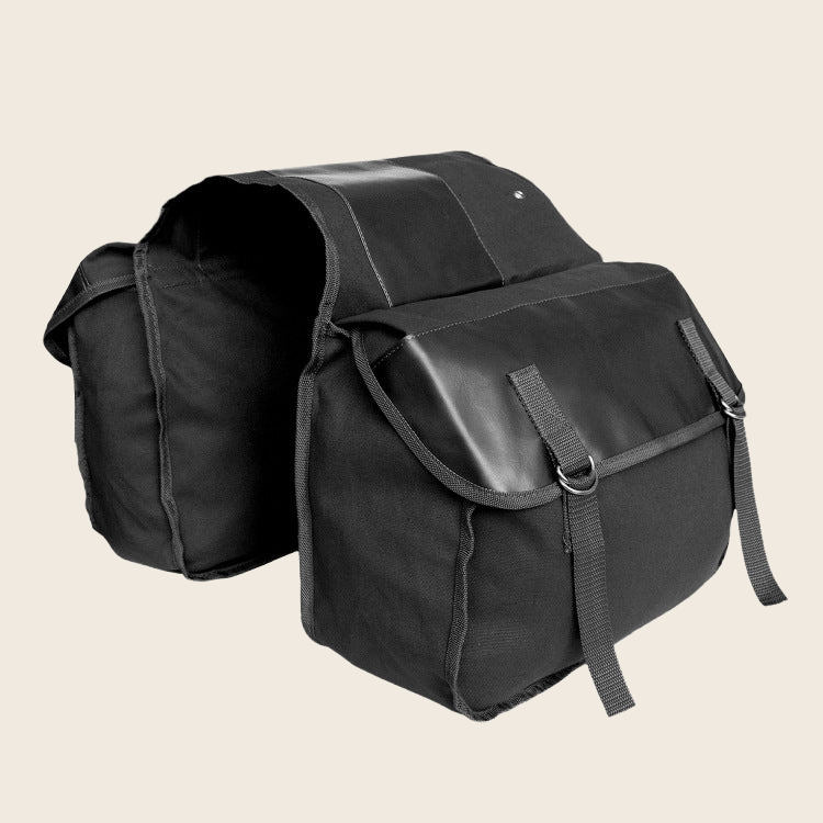 Motorcycle Canvas Side Bag, enhanced product photo