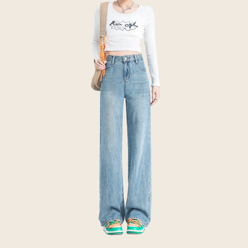 Wide-Leg Mopping Jeans - Women's, enhanced product photo