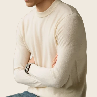 Knitted Slim-Fit Wool Sweater - Men's, enhanced product photo