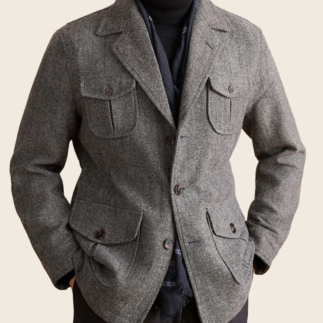 Wool Suit Collar Business Jacket - Men's, enhanced product photo