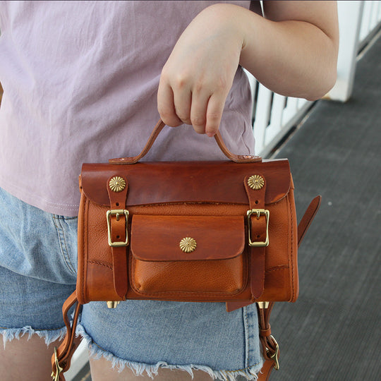 Vegetable-Tanned Leather Messenger