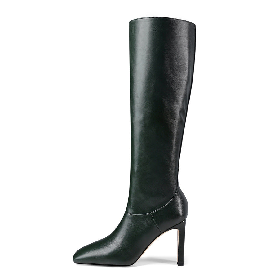 Square Toe High Heel Boots — Women&