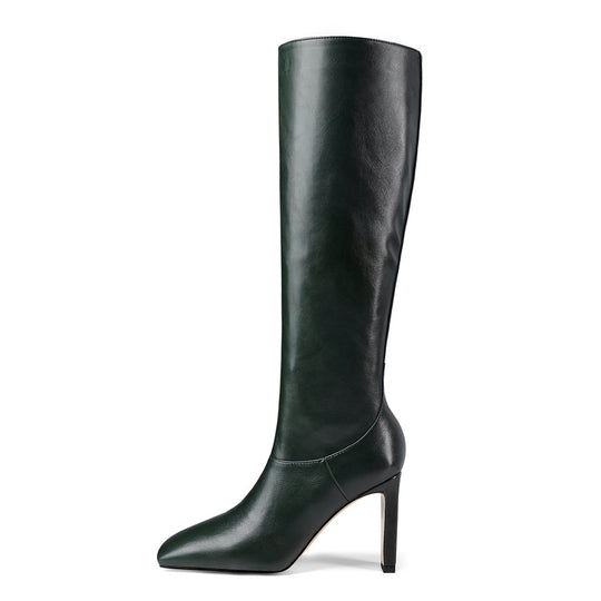 Square Toe High Heel Boots — Women&