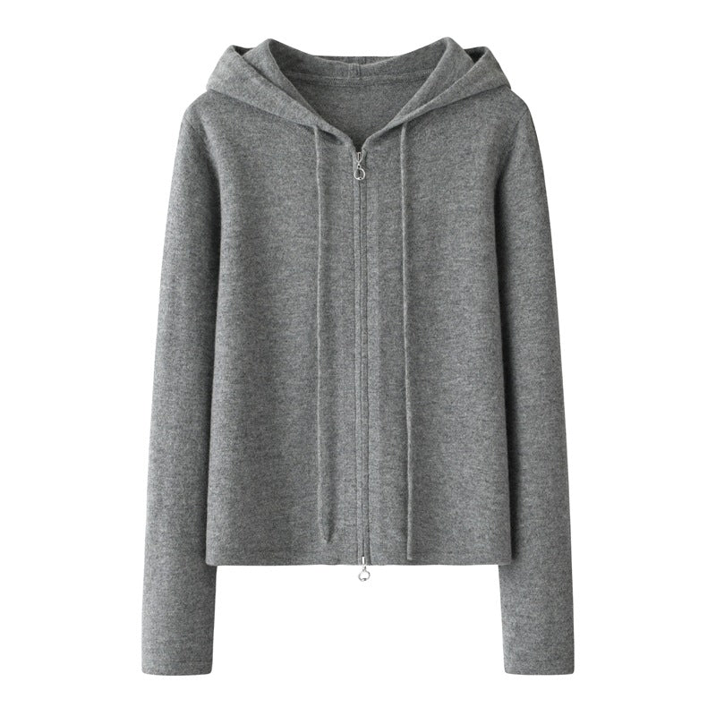 Hooded Cashmere Sweater — Women's