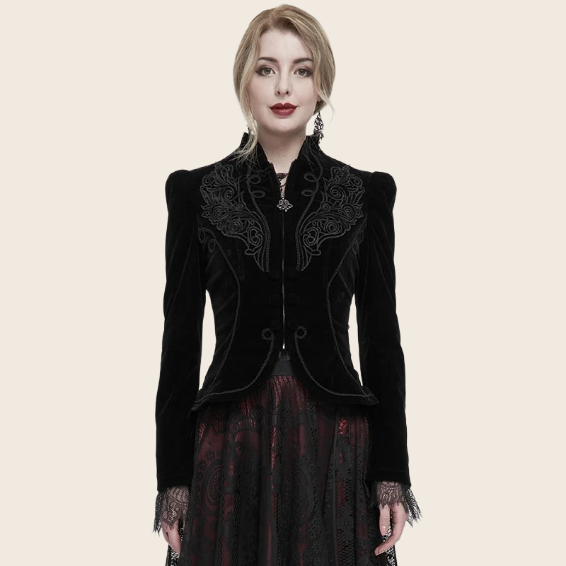 Goth Court Style Artistic Jacket - Women's, enhanced product photo