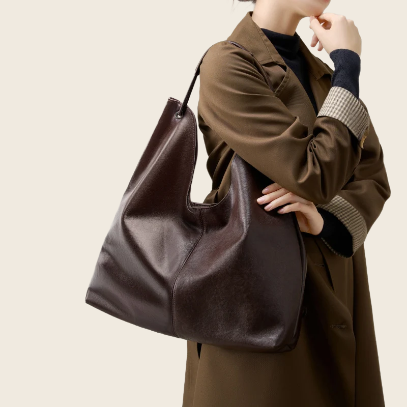 Vegetable-Tanned Leather Tote, enhanced product photo