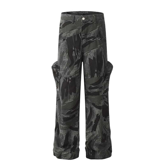 Graffiti Camo Straight Jeans — Women&