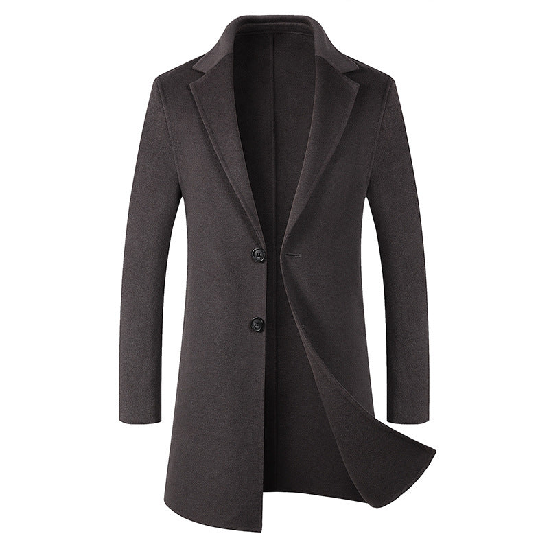 Long Wool Windbreaker — Men&
