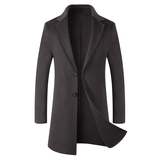 Long Wool Windbreaker — Men&