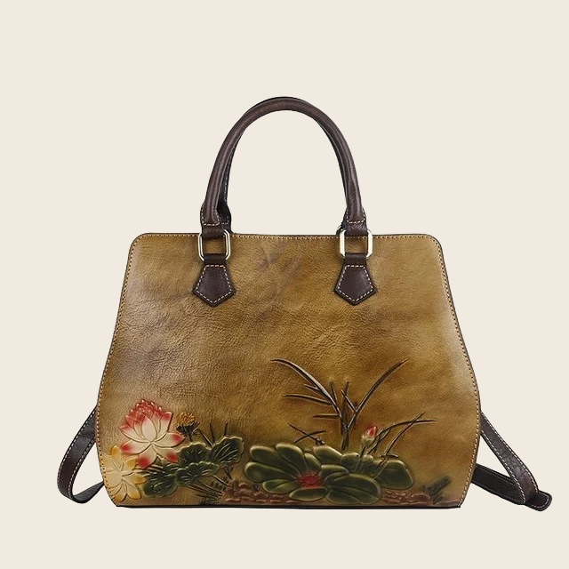 Cowhide Leather Handbag - Women's, enhanced product photo