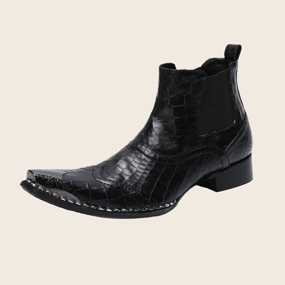 Chelsea High-Top Genuine Leather Boots - Men's, enhanced product photo