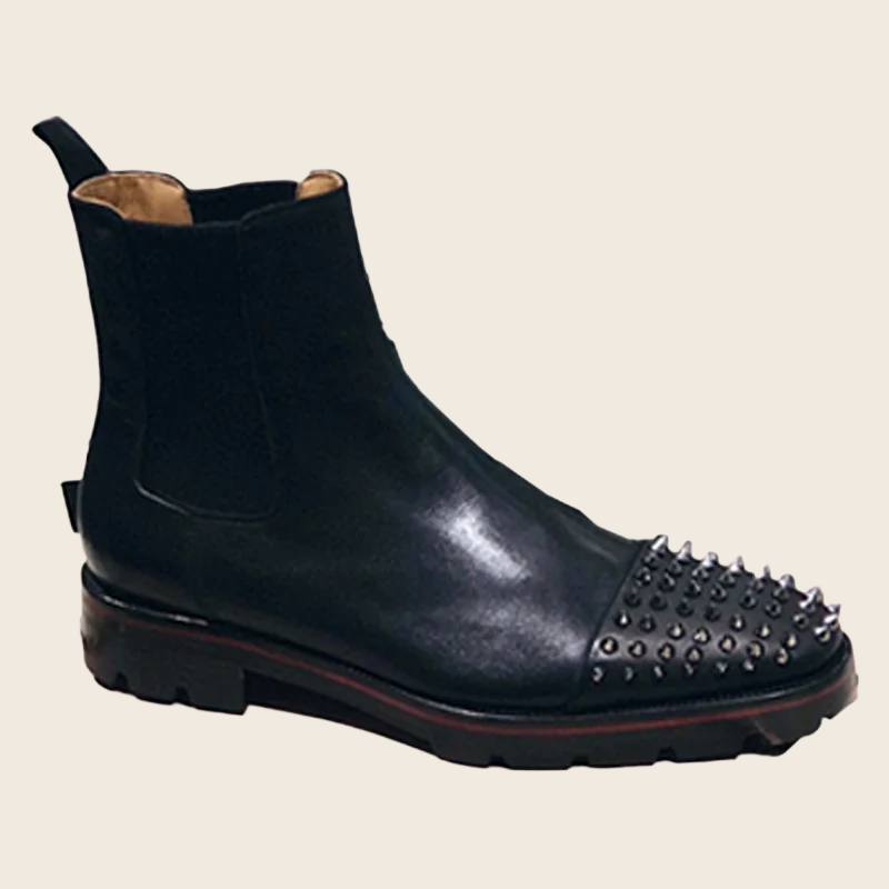 Studded Leather High-Top Boots - Men's, enhanced product photo