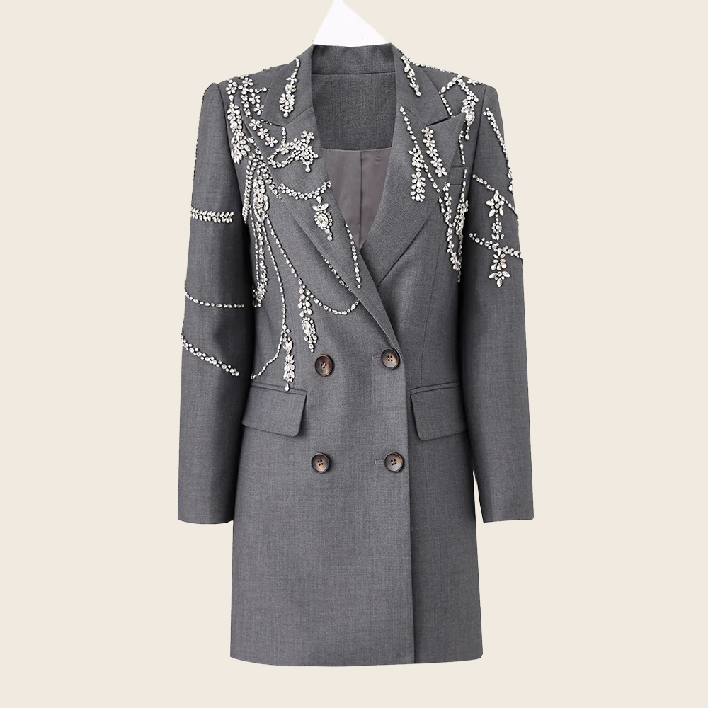 Beaded A-Line Business Suit & Dress - Women's, enhanced product photo