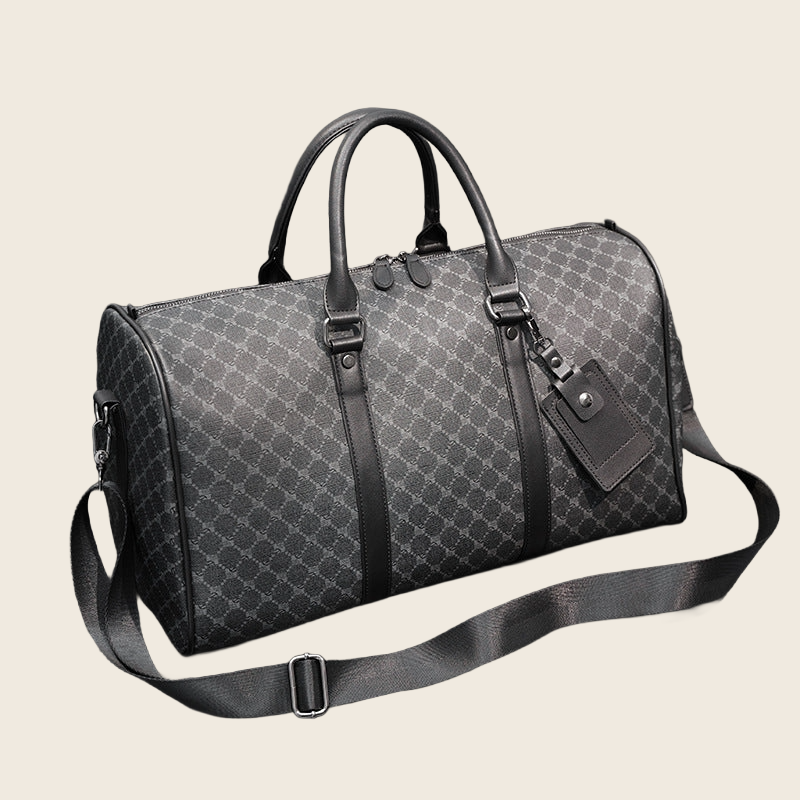 Plaid Travel Handbag, enhanced product photo