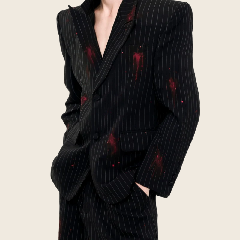 Artistic Single-Breasted Suit - Men's, enhanced product photo