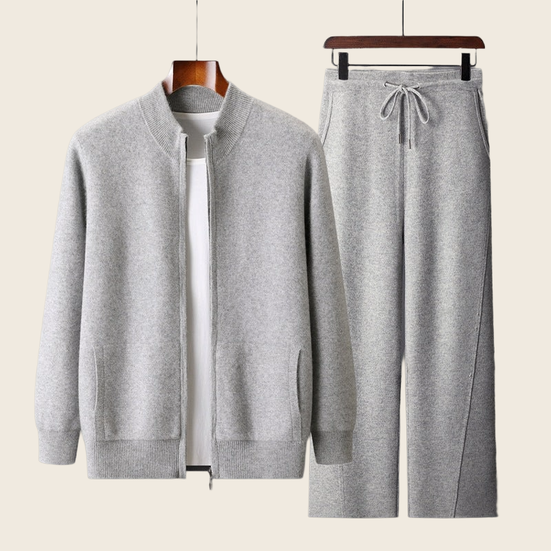 Double-Faced Wool Knit Zip Sweater - Men's, enhanced product photo