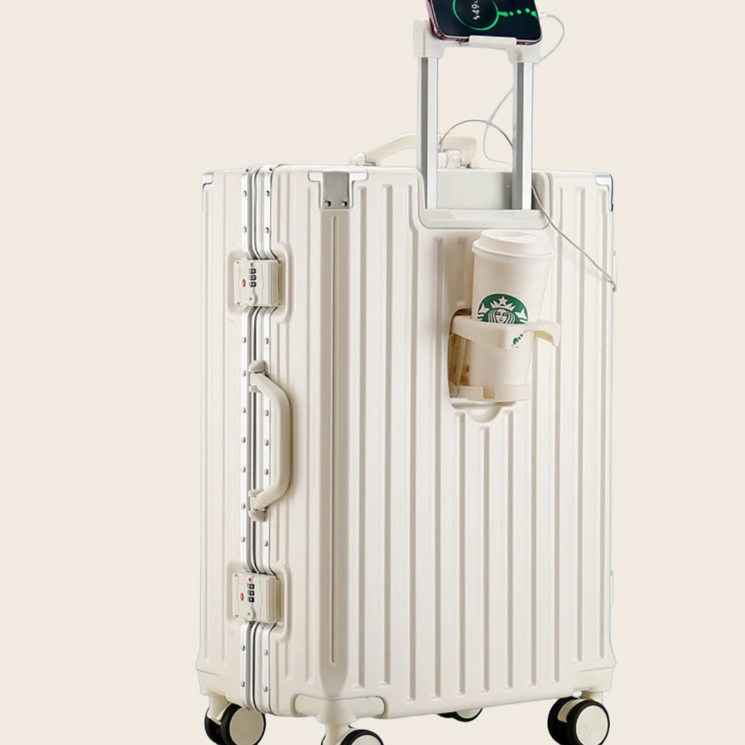 Large Capacity Aluminum Frame Password Luggage, enhanced product photo