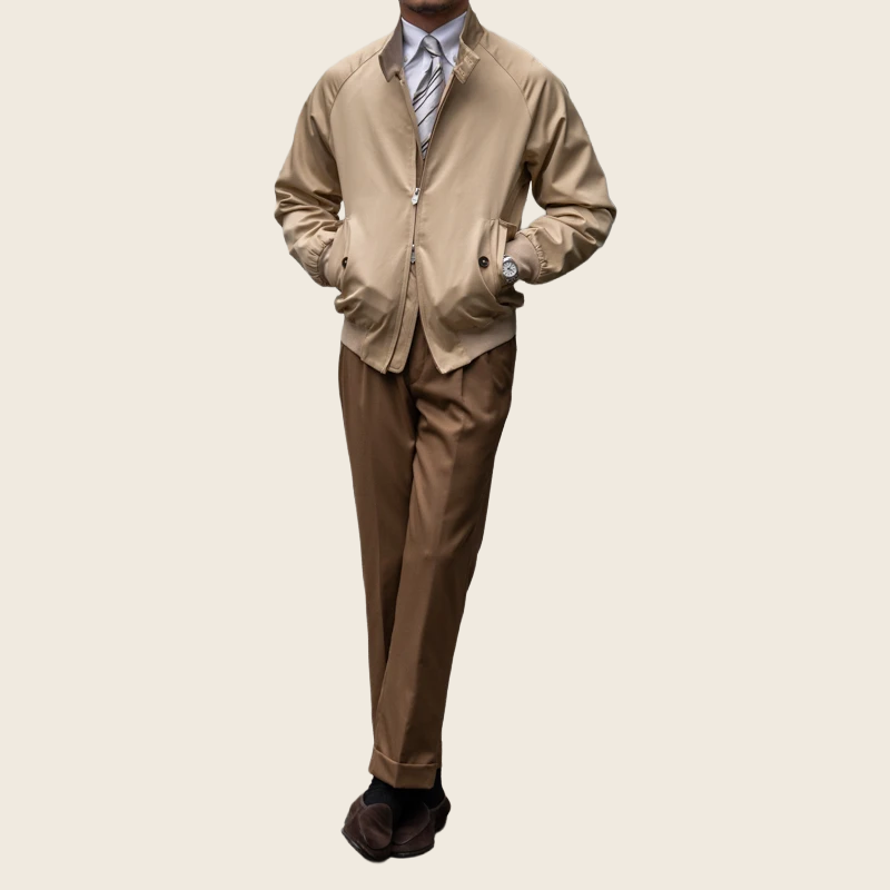 Vintage Stand-Up Collar Jacket - Men's, enhanced product photo