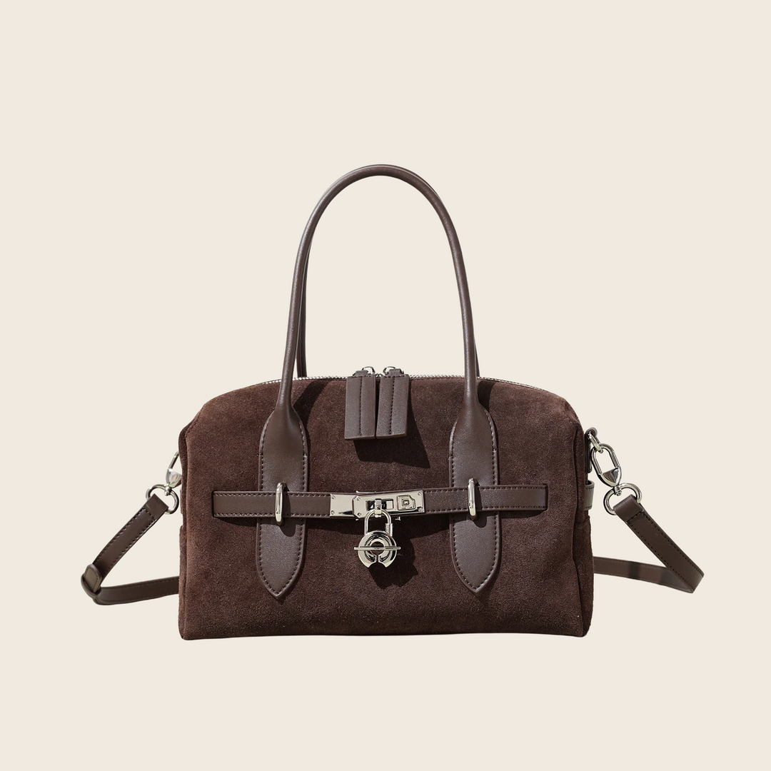 Suede Color-Block Shoulder Bag - Women&