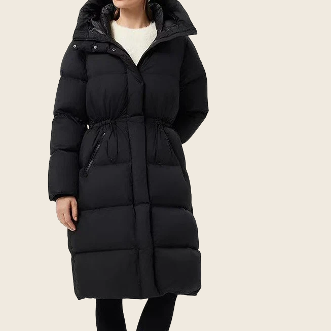 Hooded Casual Long Down Jacket, enhanced product photo