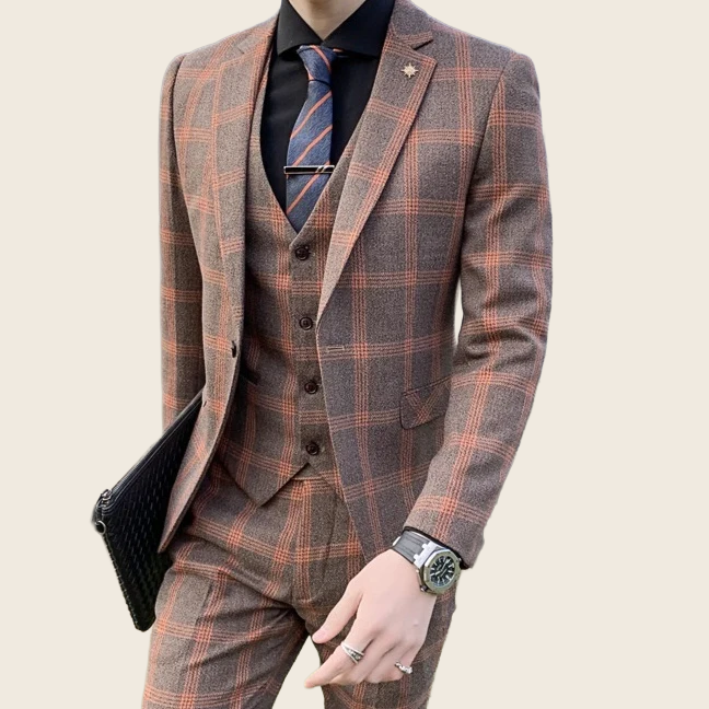 British-Korean Three-Piece Suit - Men's, enhanced product photo