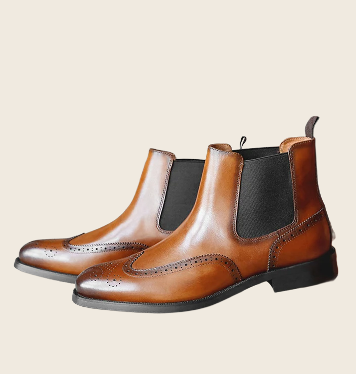 Leather Tip Western Boots - Men's, enhanced product photo
