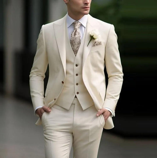 Solid Three-Piece Suit