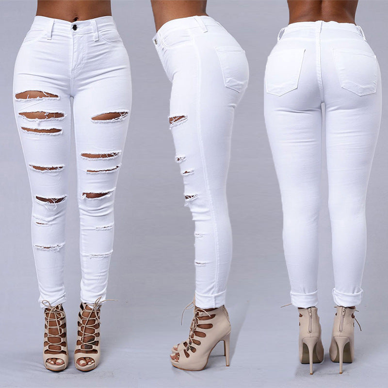 ShopBAM — Ripped High-Waist Skinny Jeans — Women's