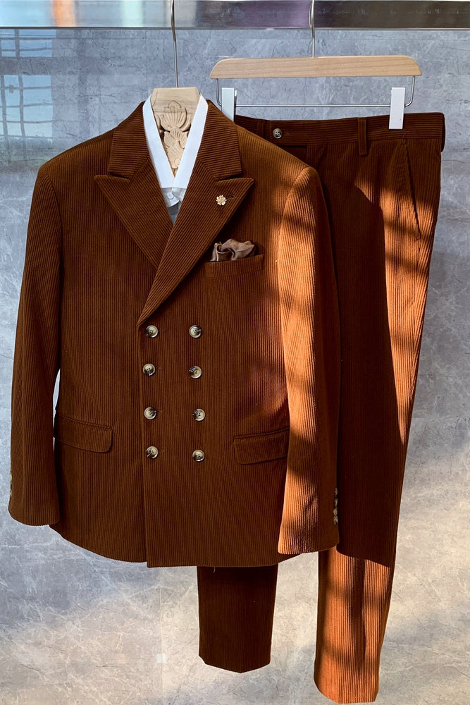 ShopBAM — British Double-Breasted Business Casual Suit — Men's