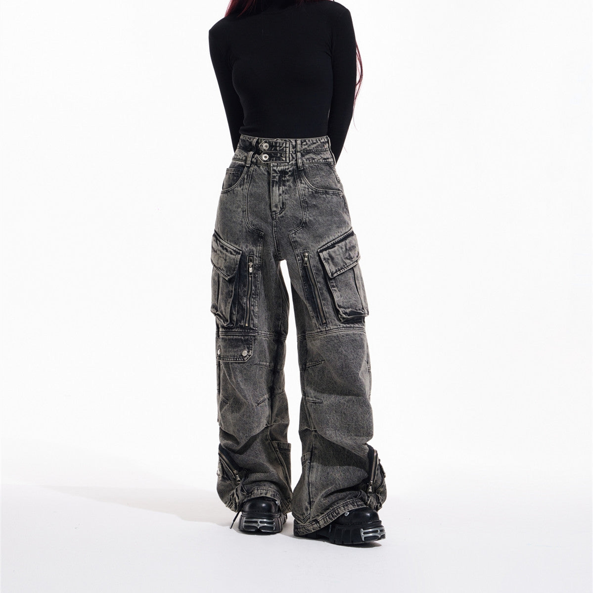 ShopBAM — Retro Workwear Multi-Pocket Jeans — Unisex