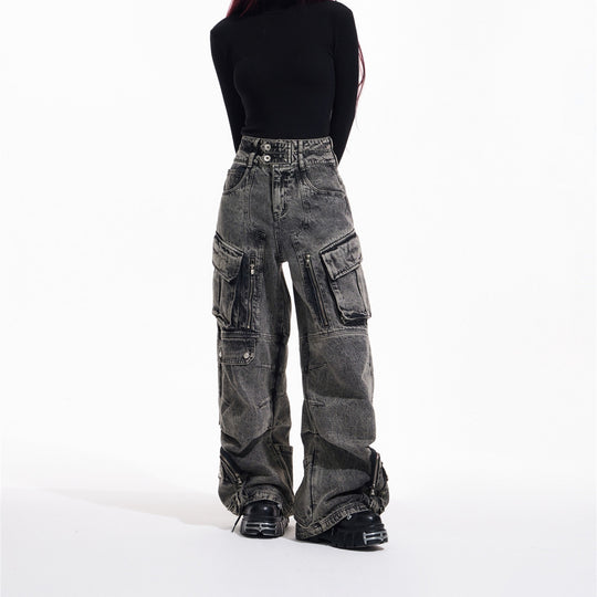 ShopBAM — Retro Workwear Multi-Pocket Jeans — Unisex